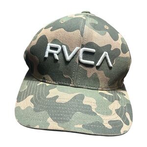 RVCA Green Camouflage Cap SnapBack Hat
